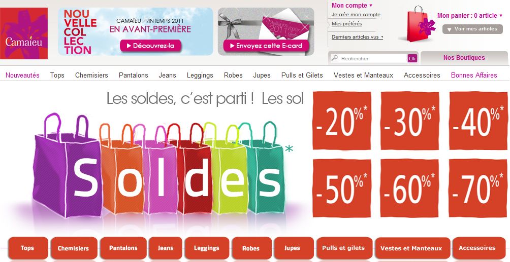 site-soldes-camaieu Site de Camaïeu