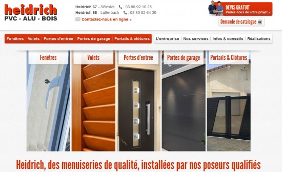 Site web des Menuiserie Heidrich